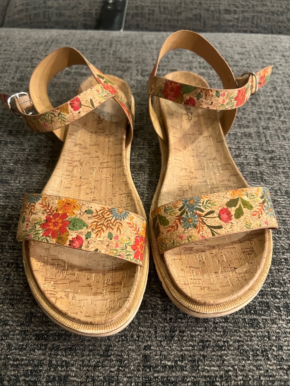 Style & Co. Floral Cork Sandals - Multicolor Floral Print